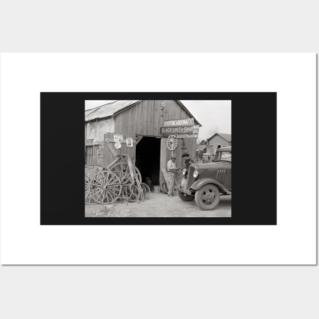 Blacksmith Shop, 1939. Vintage Photo Wall Art by historyphoto